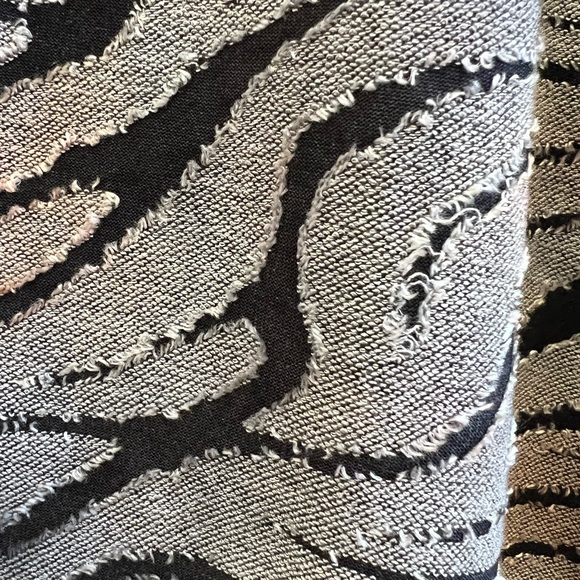 LOGO Lori Goldstein Velvet Panel Zebra Print Tunic Top XL Lagenlook Boho Artsy - Picture 6 of 7